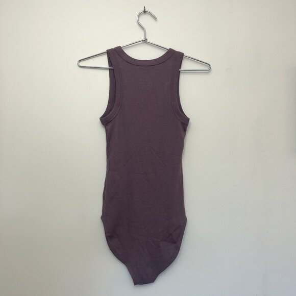 A New Day Women's Ribbed Tank Bodysuit, Purple, Small - Picture 3 of 5